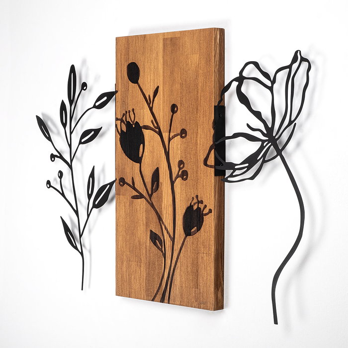 Wallity Triple Flowers - 383 Escultura de Pared de Madera y Metal Wallity Triple Flowers - 383 Escultura de Pared de Madera y Metal